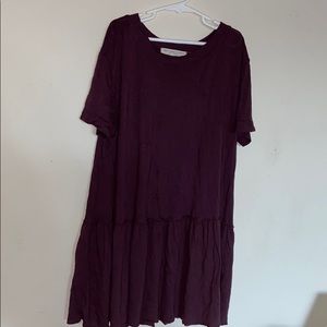 Long maroon colored t shirt from Urban Outfitters